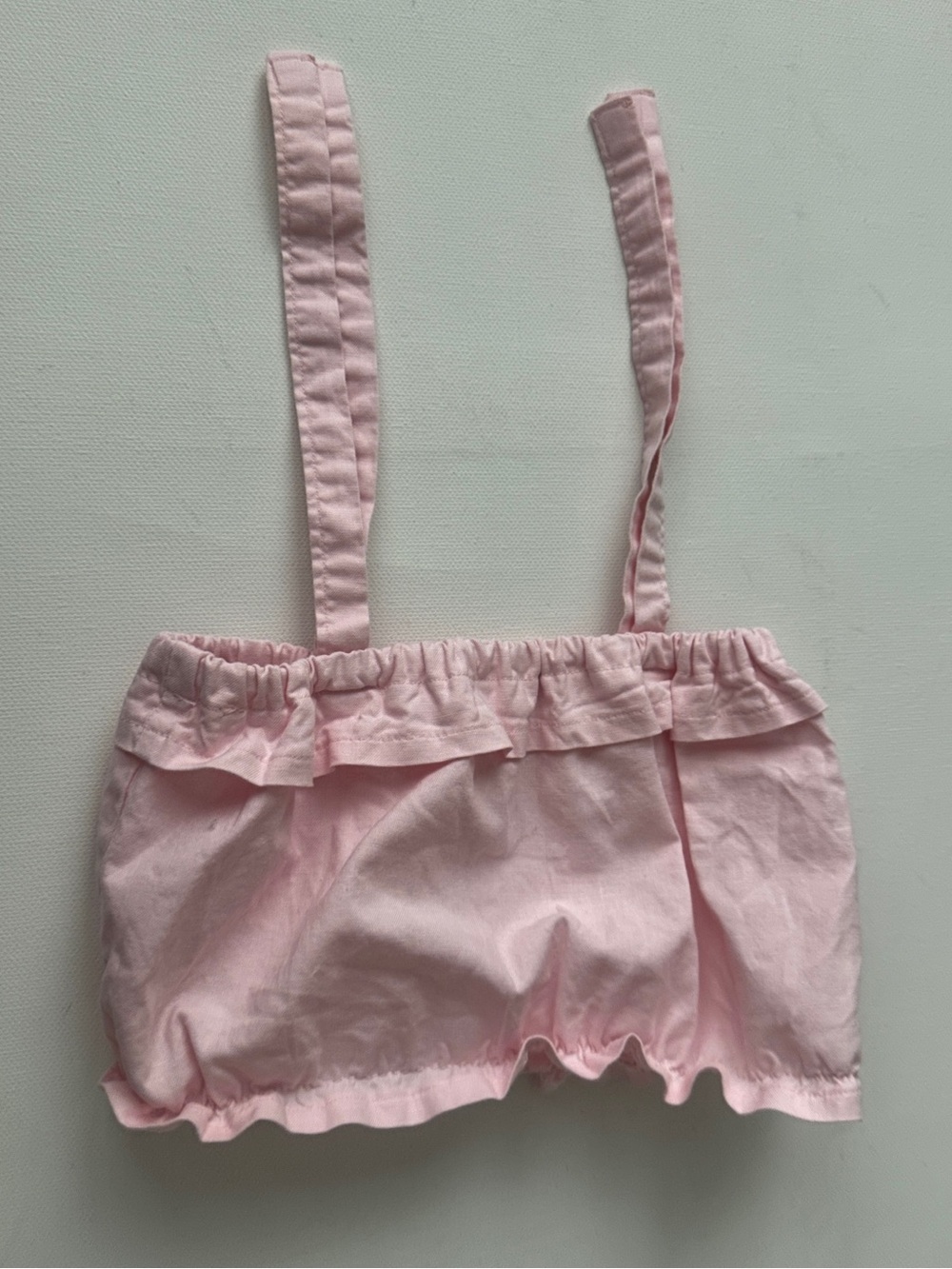Lil Lainey Bug girl’s crop top pink ruffled cotton.  Size 4T.